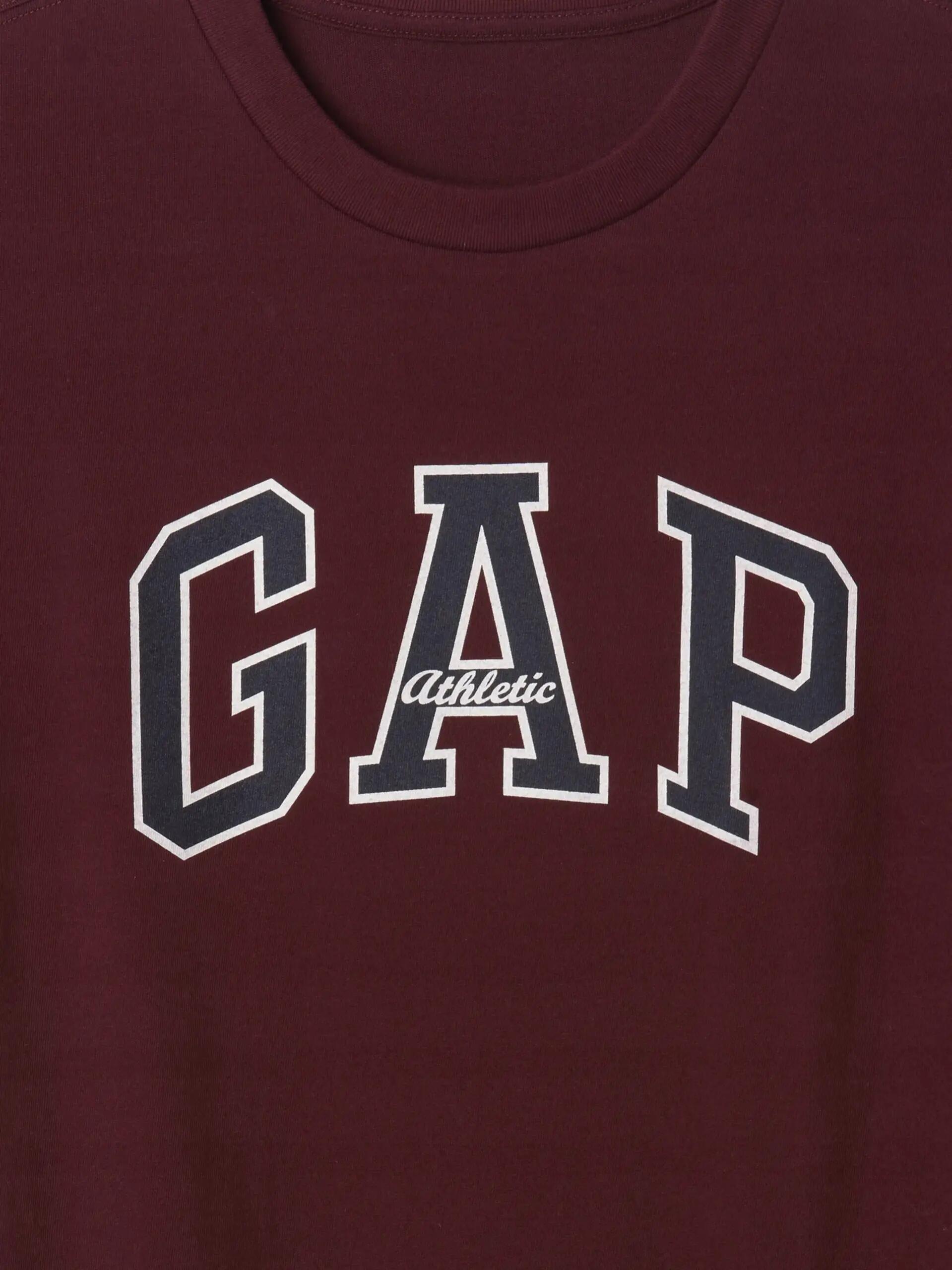 T-SHIRT MĘSKI KOSZULKA 1 BAWEŁNA GAP ATHLETIC BORDOWY 4/7