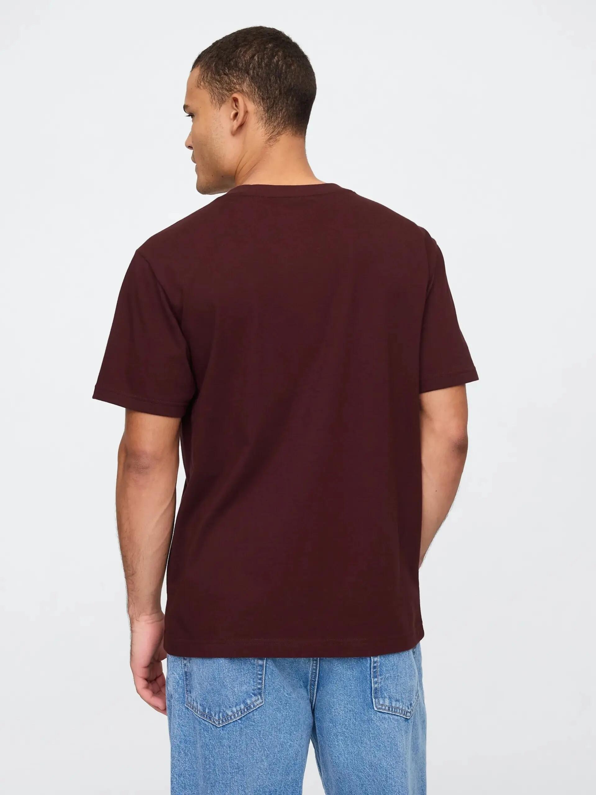 T-SHIRT MĘSKI KOSZULKA 1 BAWEŁNA GAP ATHLETIC BORDOWY 2/7