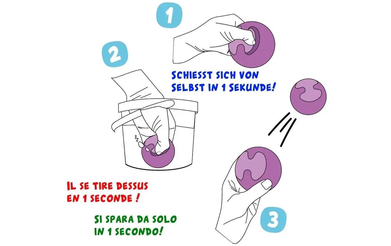 alldoro Ballons d'eau réutilisables lot de 6 en silicone 3/3