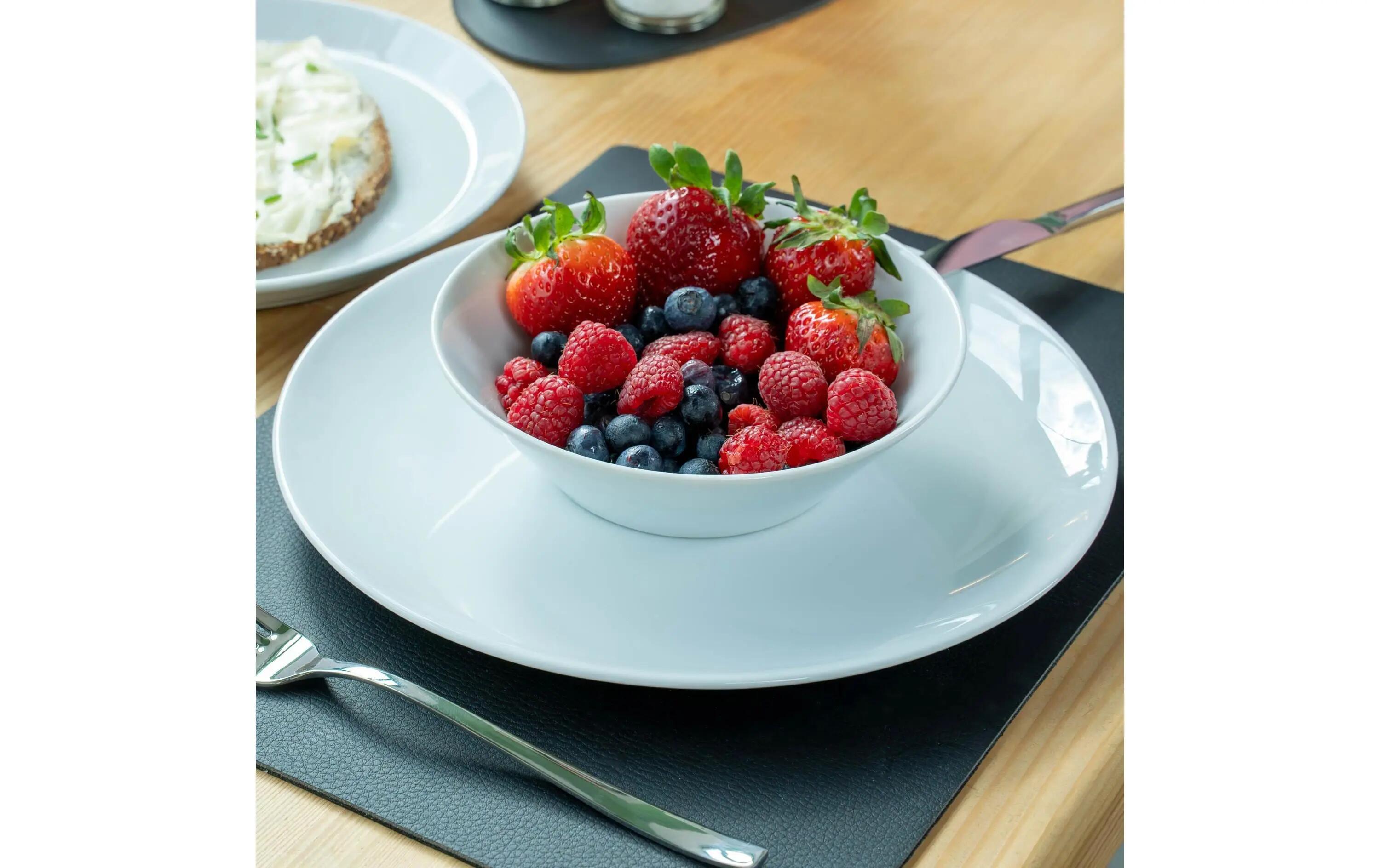 Silwy Assiette en porcelaine magnétique 26 cm blanc 3/3