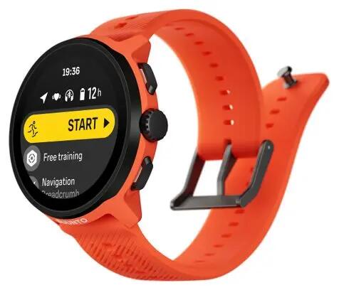 Reloj GPS Suunto Run Correa de silicona Naranja coral 3/7