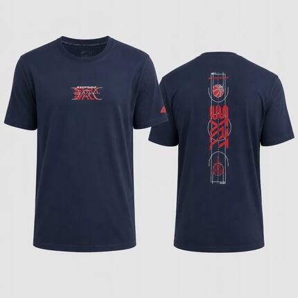 T-SHIRT MĘSKI 4F KOSZULKA SPORTOWA Z NADRUKIEM BAWEŁNIANA M3334 SS26