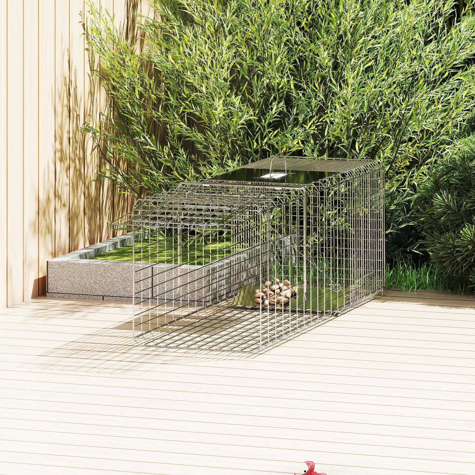Cage pliable en acier pour rats, souris et ragondins, 93 x 31 x 34,5 cm, argent 4/9