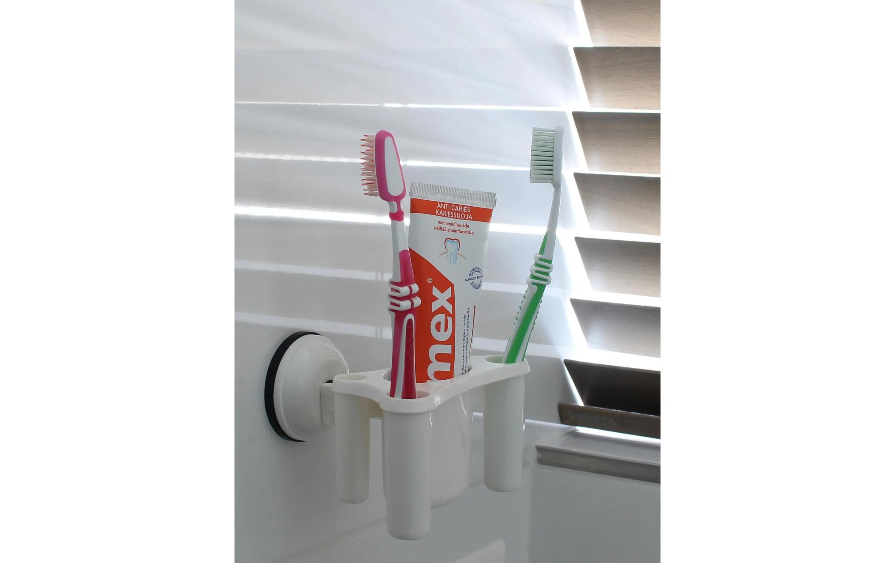 Eurotrail Toothbrush Holder with Suction Cup White 3/3