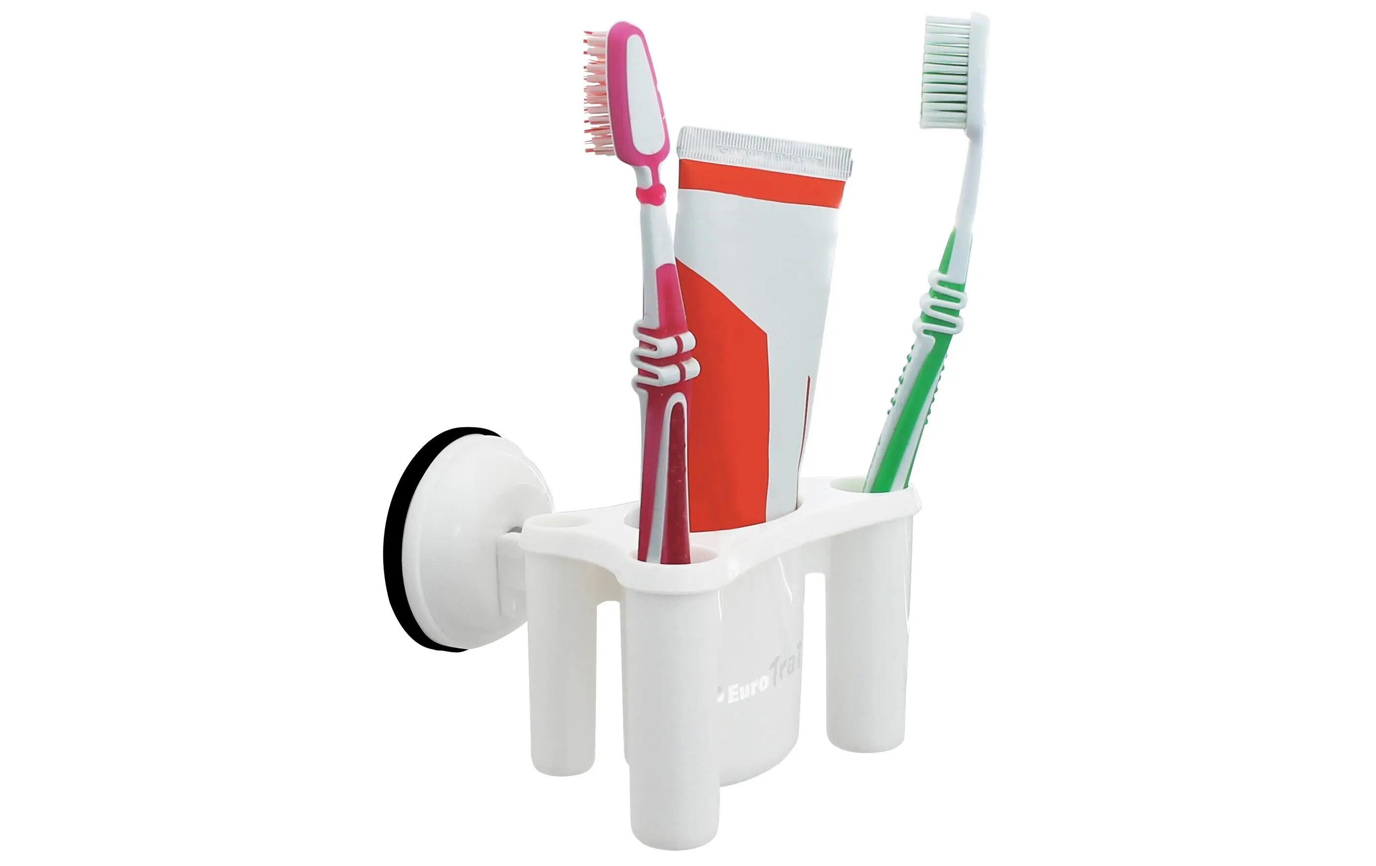 Eurotrail Toothbrush Holder with Suction Cup White 2/3