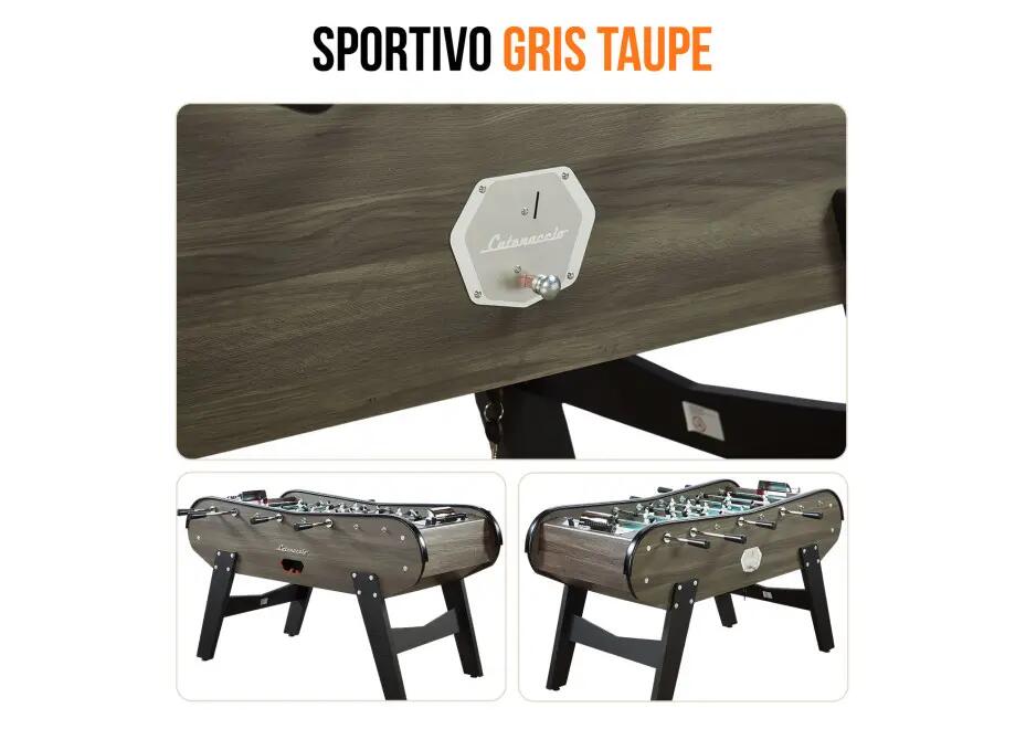 Baby foot de bar en bois Gris Taupe 14/15
