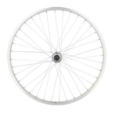 Achterwiel van de fiets met schroefbevestiging voor de velg velox m110