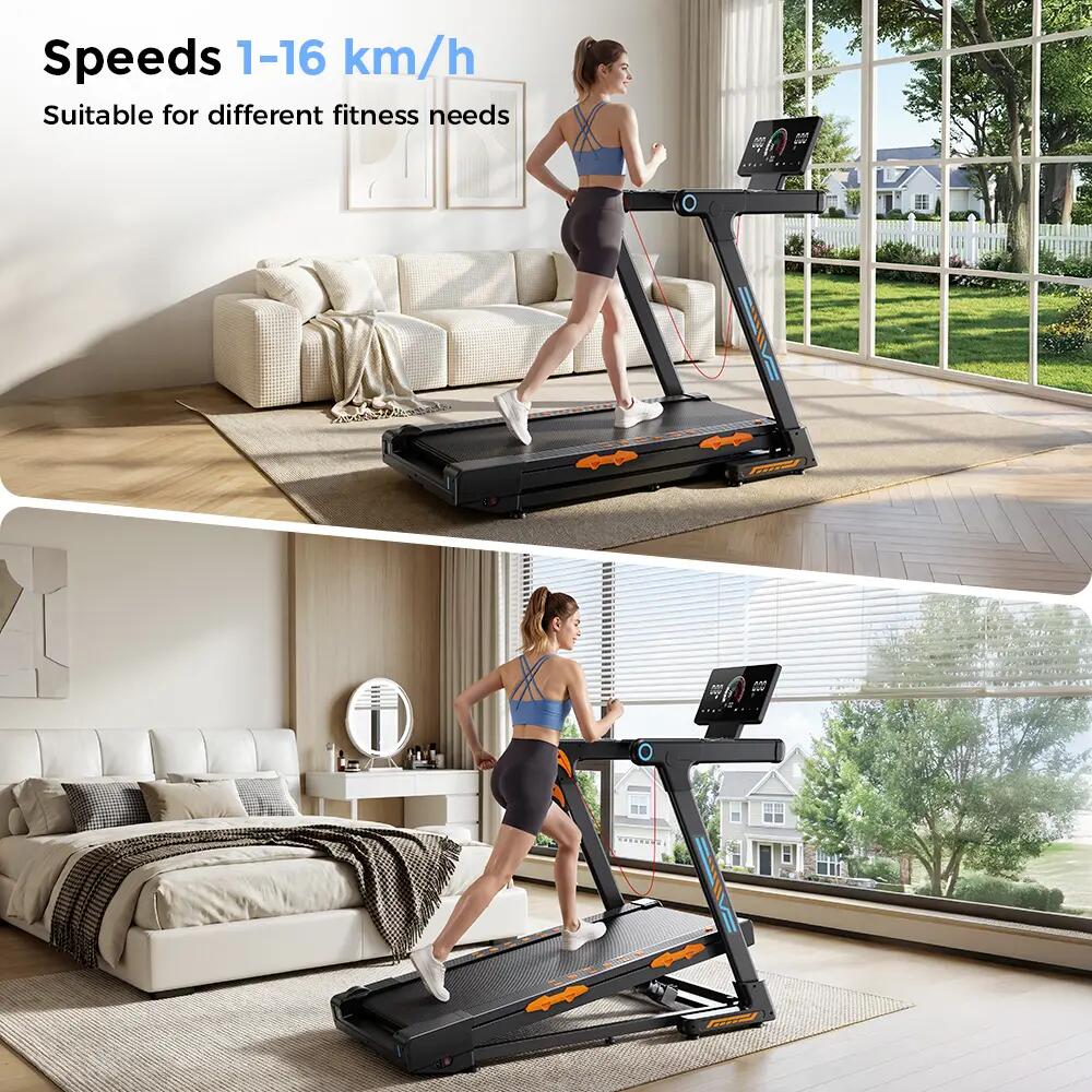 Tapis de course pliable FT71 pour la maison, LED, application 6/6