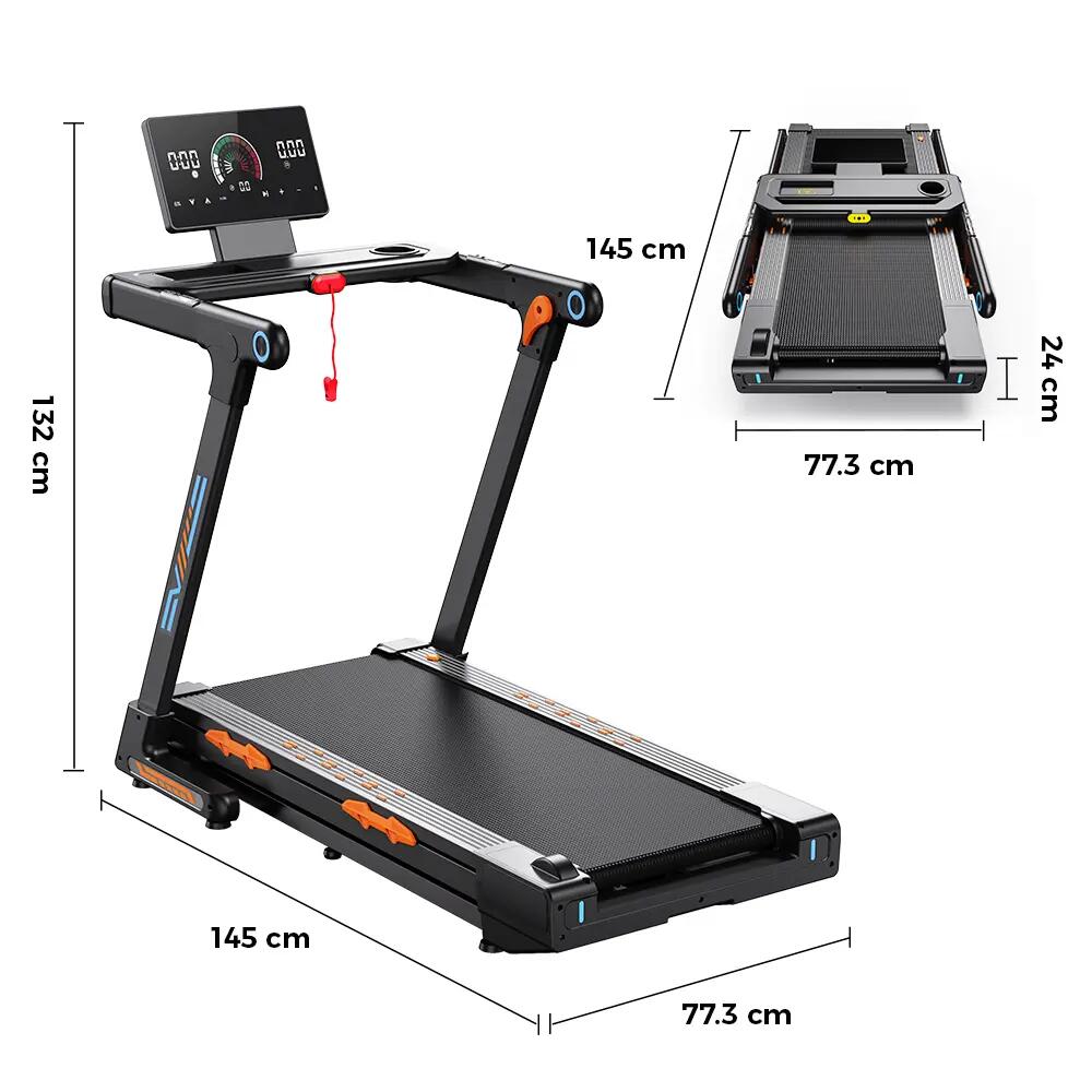 Tapis de course pliable FT71 pour la maison, LED, application 2/6