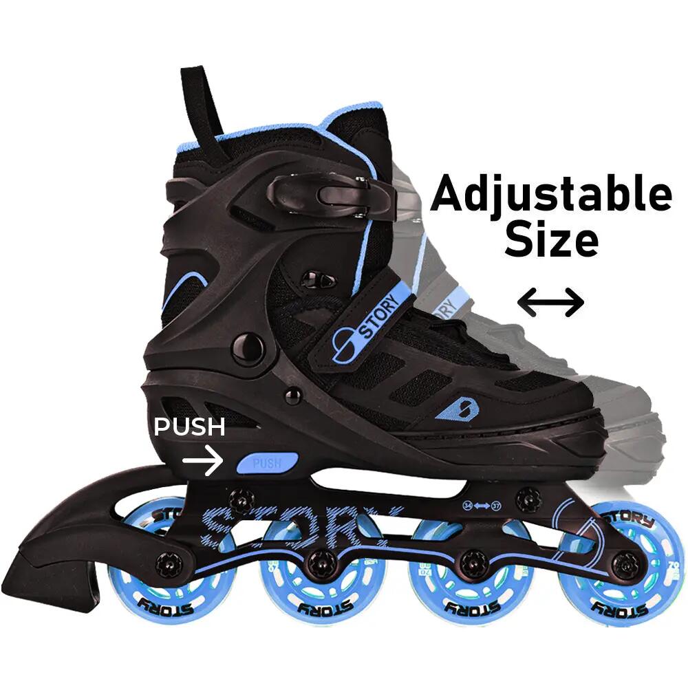Story Fusion Verstellbarer Inline-Skate Blau 7/8