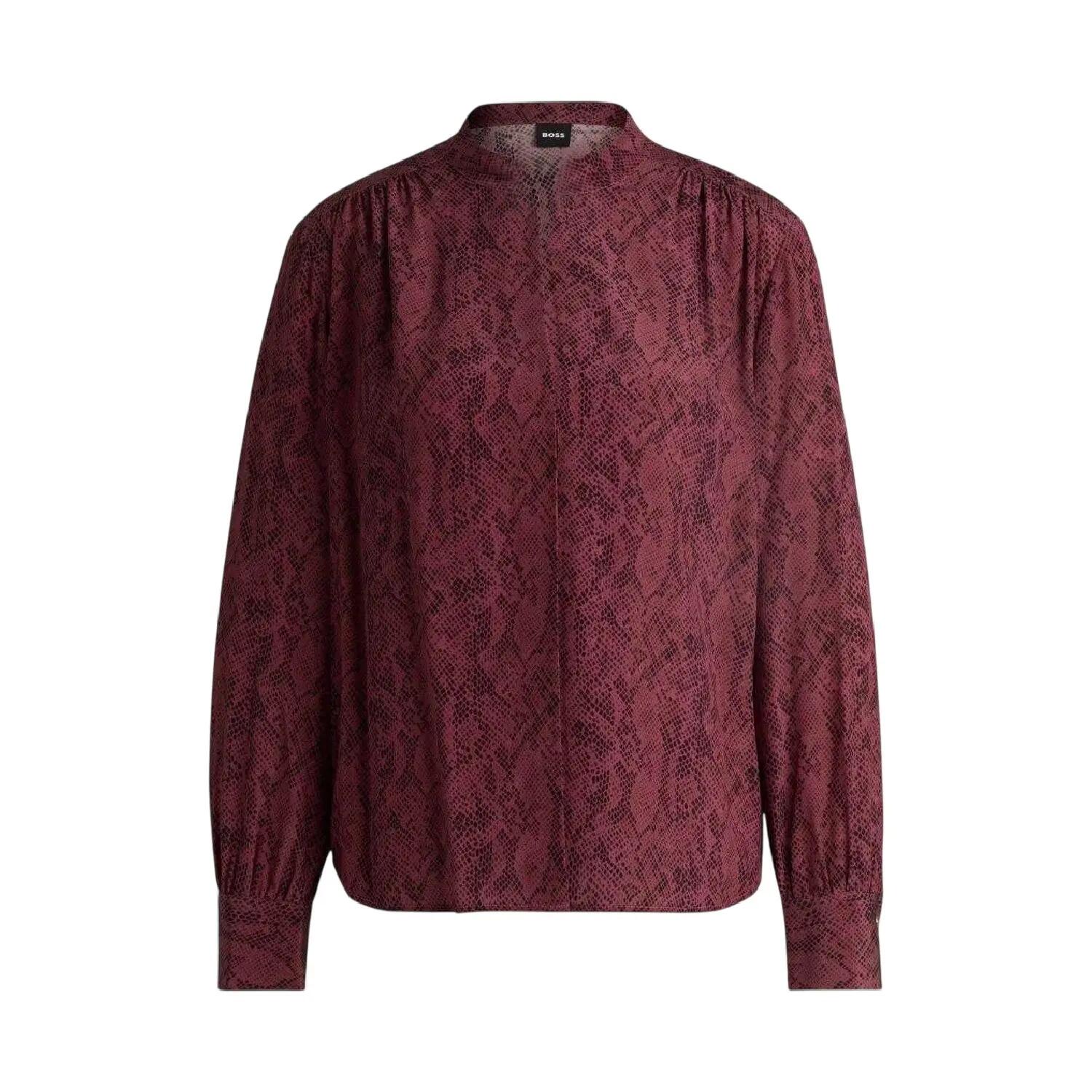 Boss Womens/Ladies Snake Print Long-Sleeved Blouse
