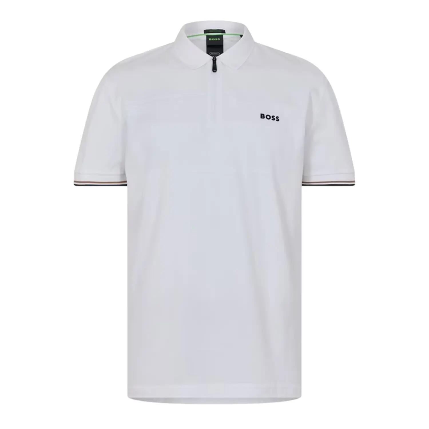 Boss Mens Pima Logo Regular Short-Sleeved Polo Shirt