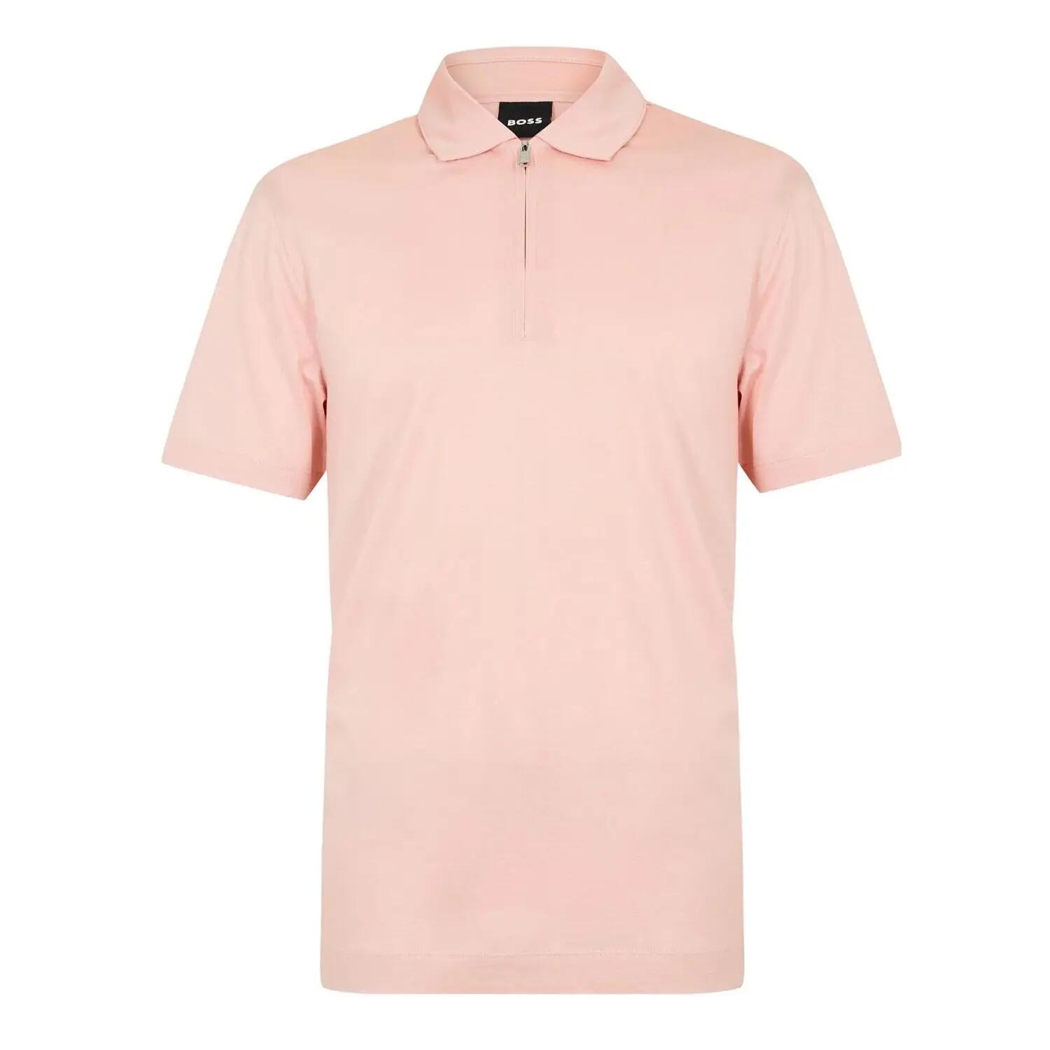 Boss Mens Logo Half Zip Polo Shirt