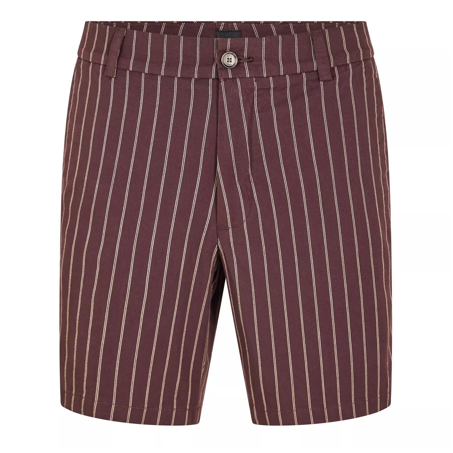 Boss Mens Kane Fleece Striped Relaxed Fit Shorts