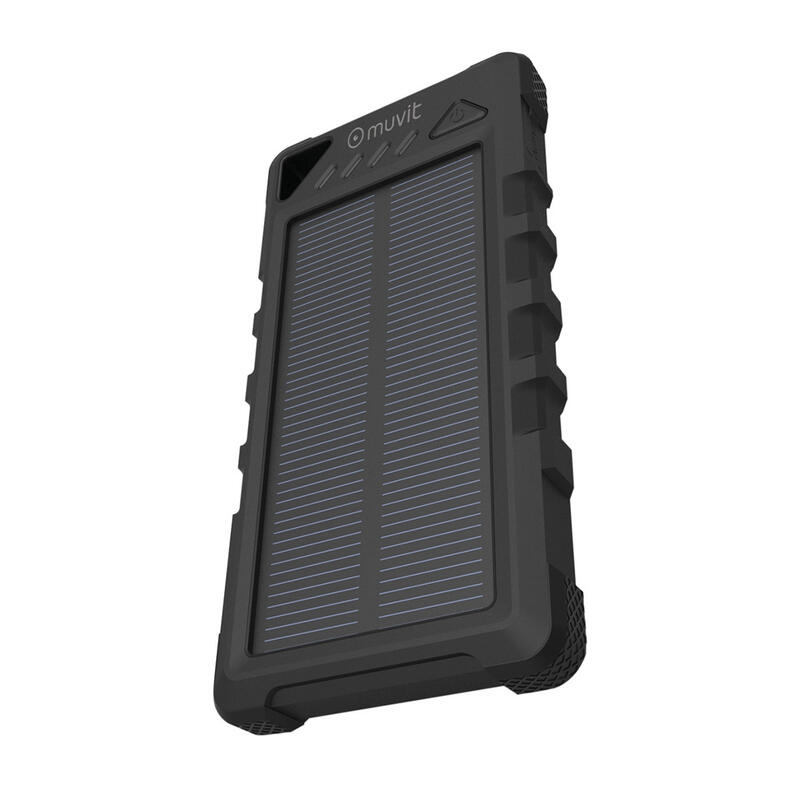 Powerbank Muvit solar 16000 mAh 2 USB (2.4+1A) IP67 negra