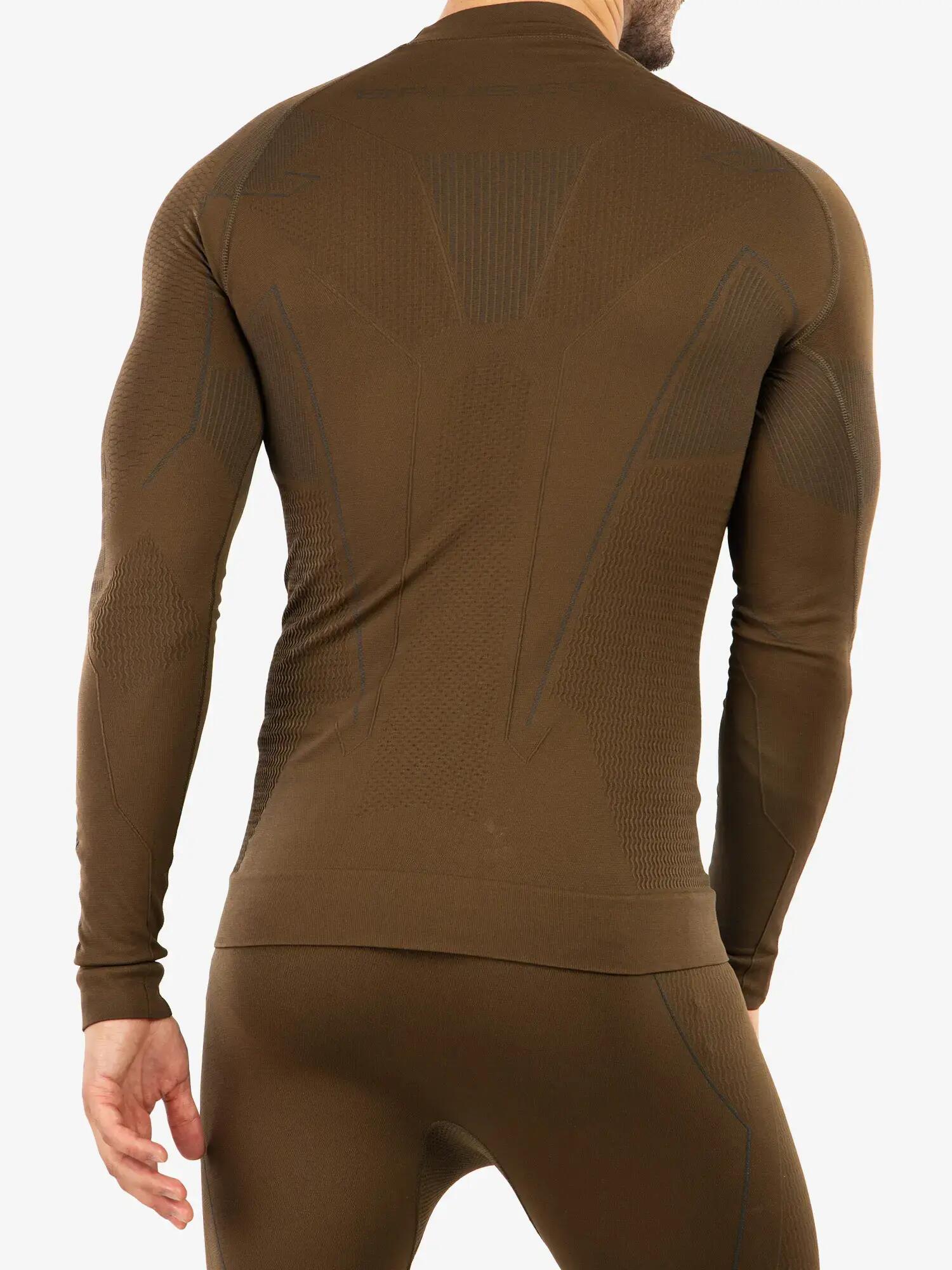Sous-pull homme thermoactif fil charbon de café RANGER THERMO 7/7