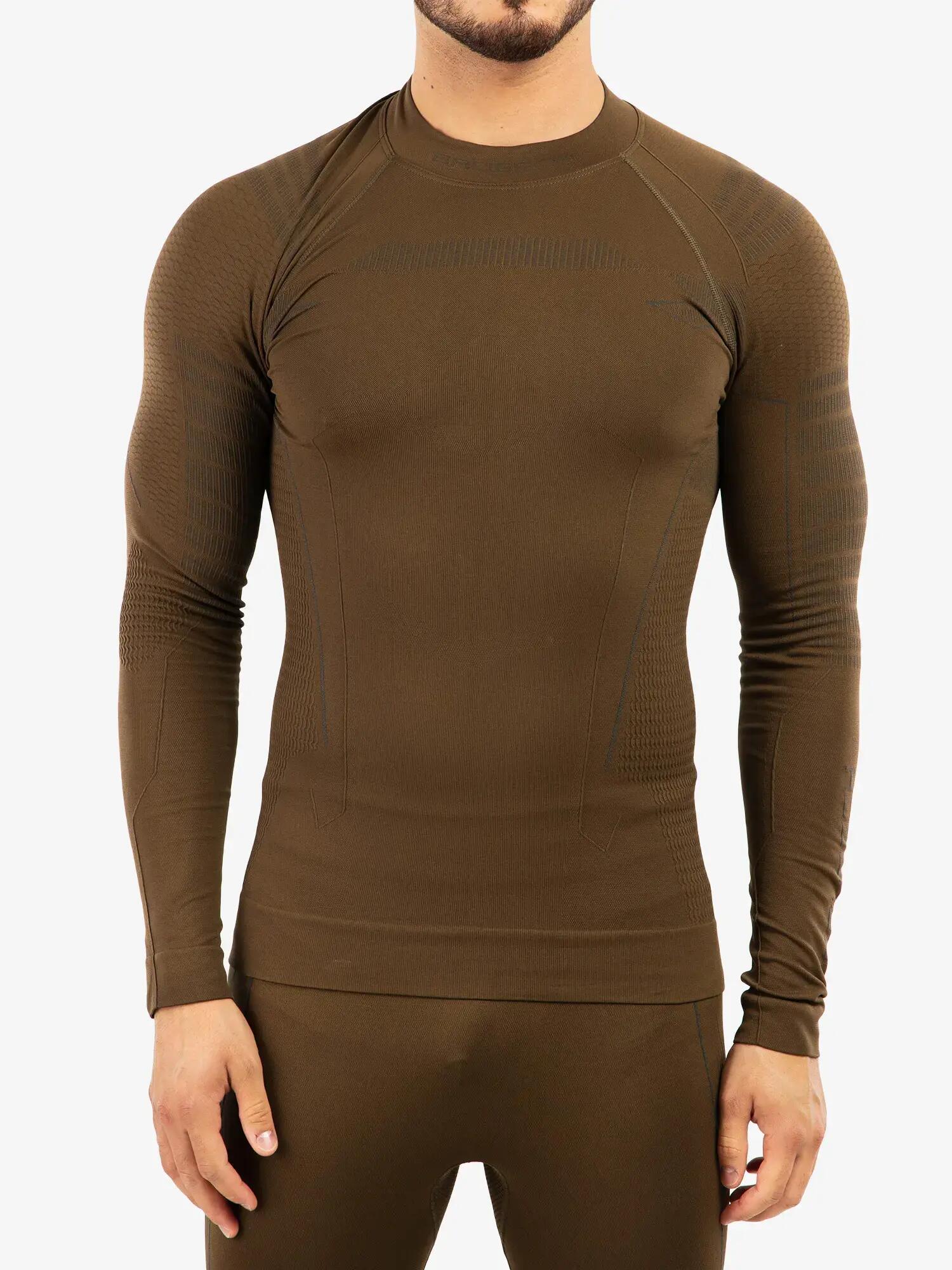 Sous-pull homme thermoactif fil charbon de café RANGER THERMO 6/7