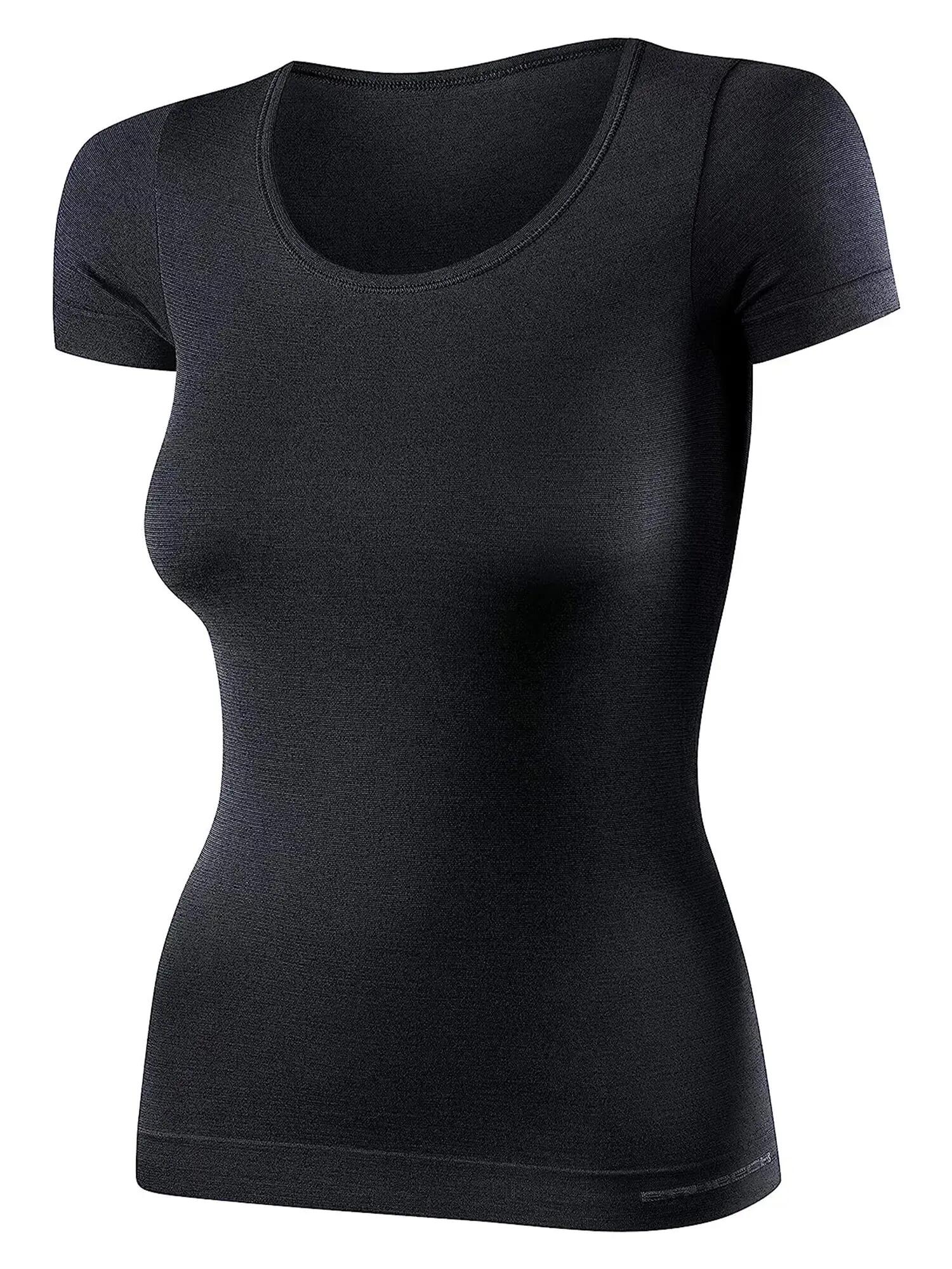 Koszulka damska z krótkim rękawem Brubeck COMFORT WOOL 3/4