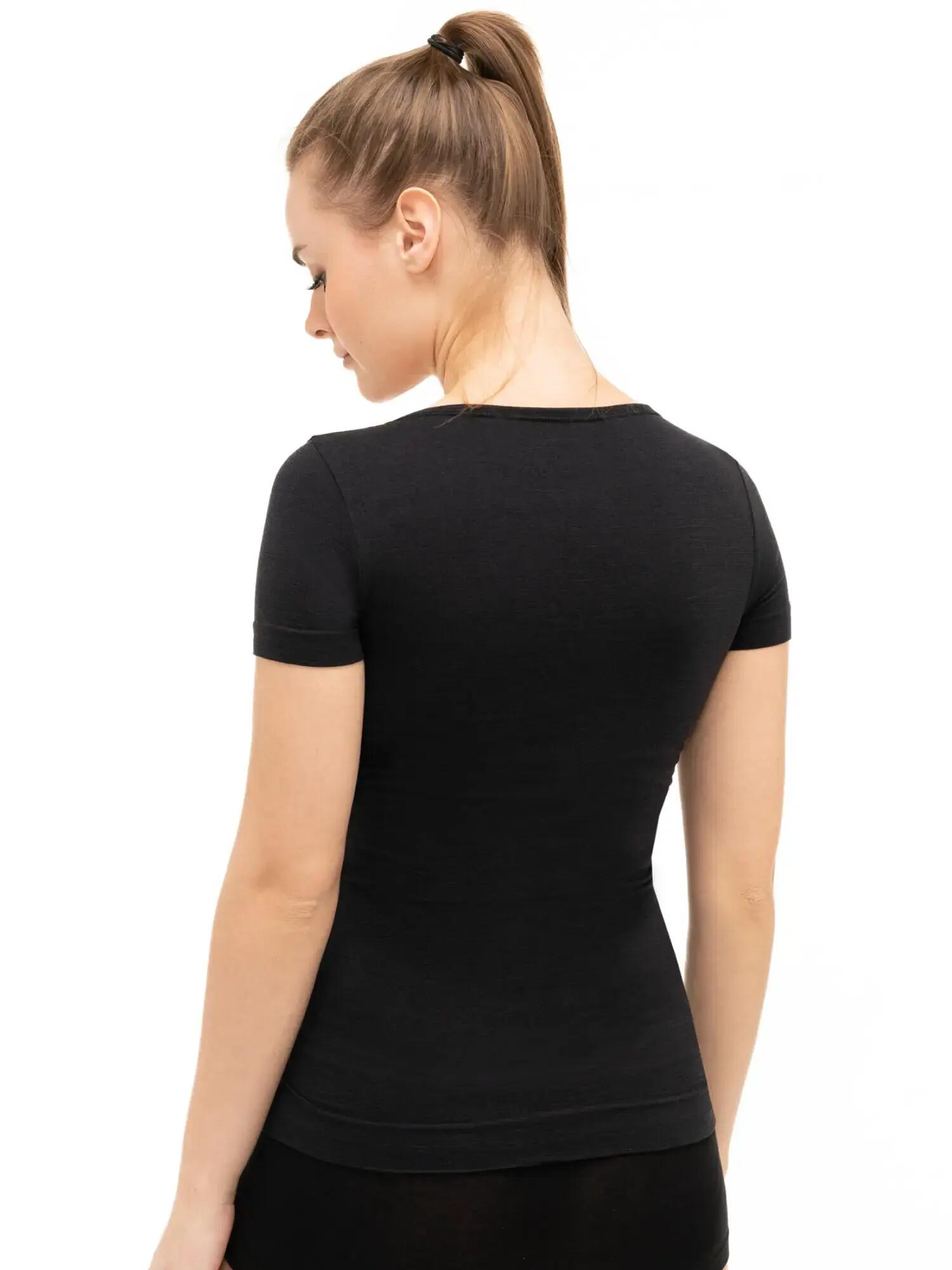 Koszulka damska z krótkim rękawem Brubeck COMFORT WOOL 2/4