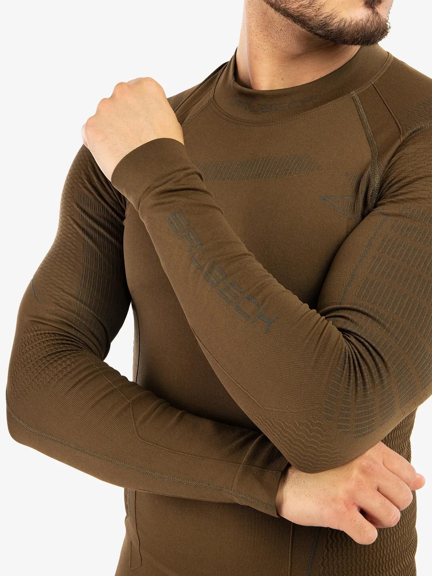 Sous-pull homme thermoactif fil charbon de café RANGER THERMO 4/7