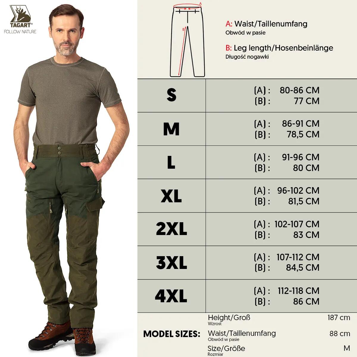 Spodnie myśliwskie męskie Tagart Iron 2 green ergonimiczny krój 2/5