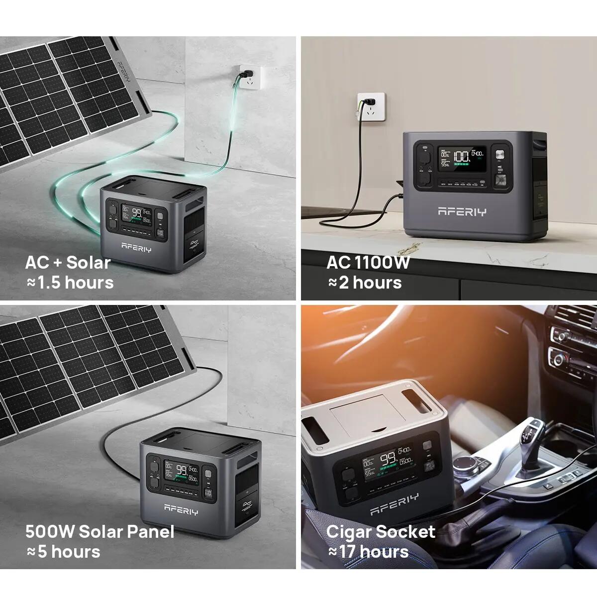 Générateur électrique portable AFERIY - P210 - 2048Wh -2400W -APP BMS UPS 7/12