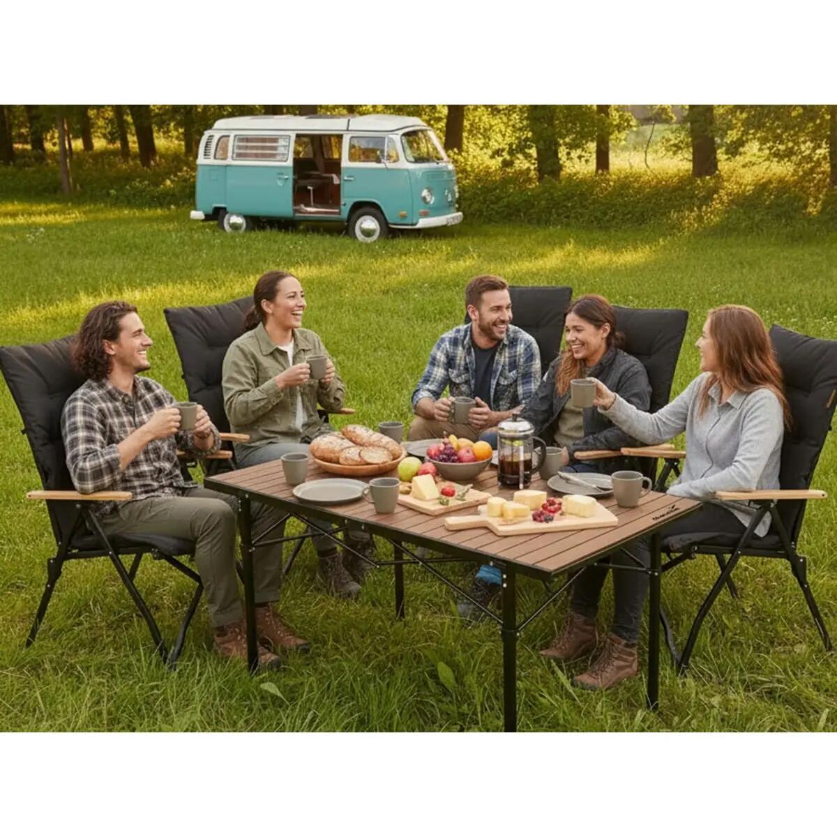Gebraucht - Campingtisch Maikku - Alu Klapptisch groß - 140 x 70 x 70 cm 2/12