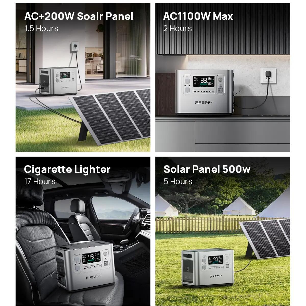 Générateur électrique portable AFERIY - P210 - 2048Wh -2400W -APP BMS UPS 7/12