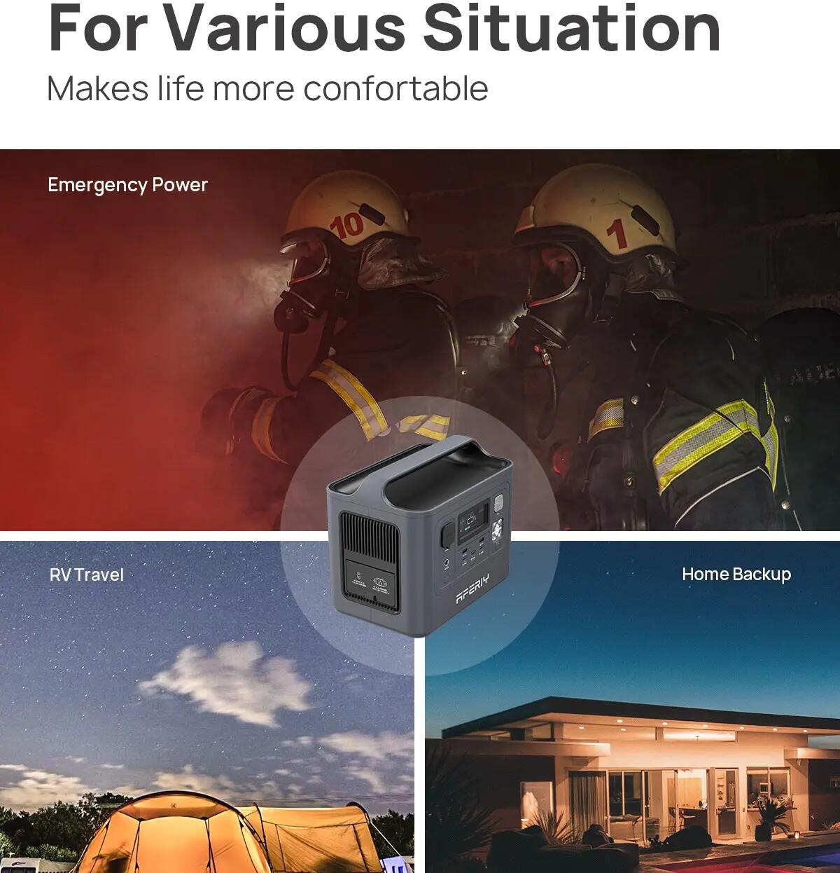 Station électrique portable -AFERIY-P010- 800W-512Wh-Charge rapide 1h 4/6