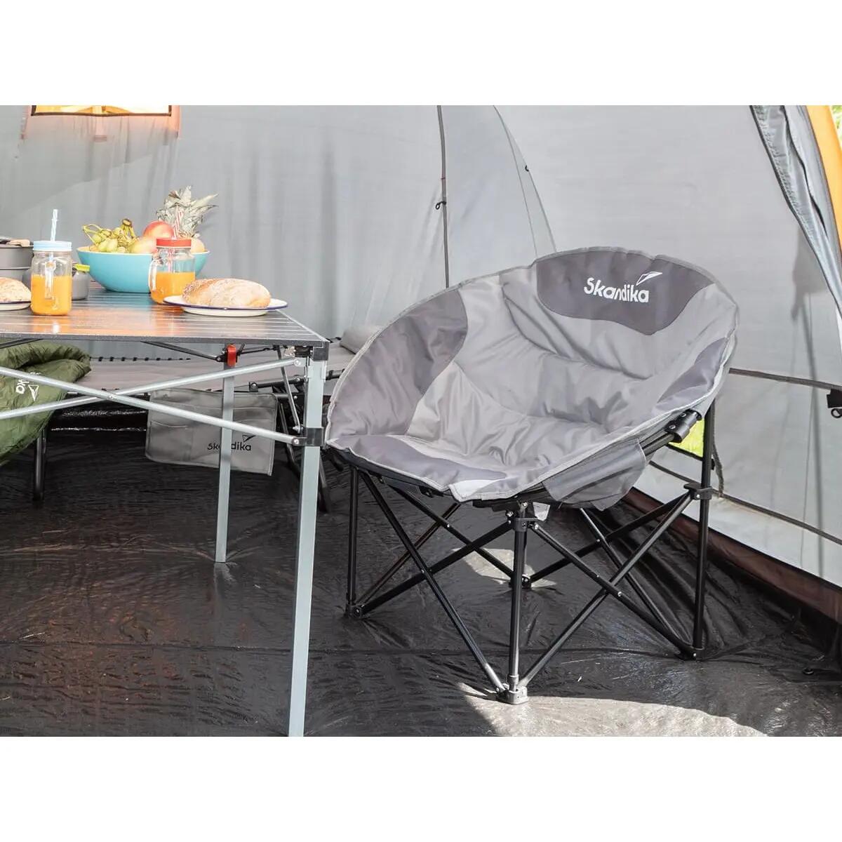 Gebraucht - Campingstuhl Moonchair Sirkka - klappbar, Kühlfach, Getränkehalter 4/14