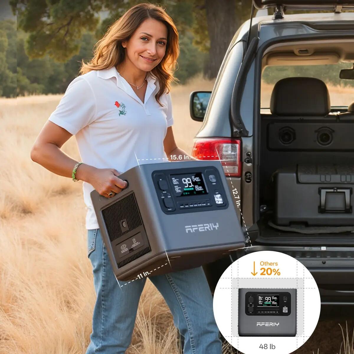 Station électrique portable P280 -2800W - 2048Wh - Recharge 1,5h (MPPT 1200W) 3/15