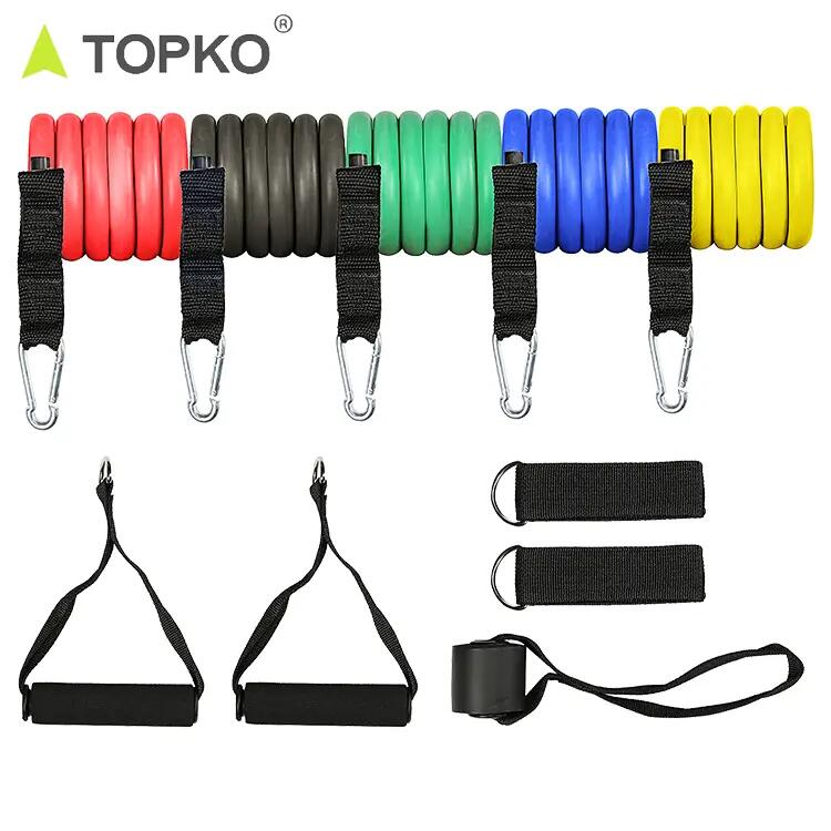Fitness sada gum a expandérů TOPKO 11 ks 5/9