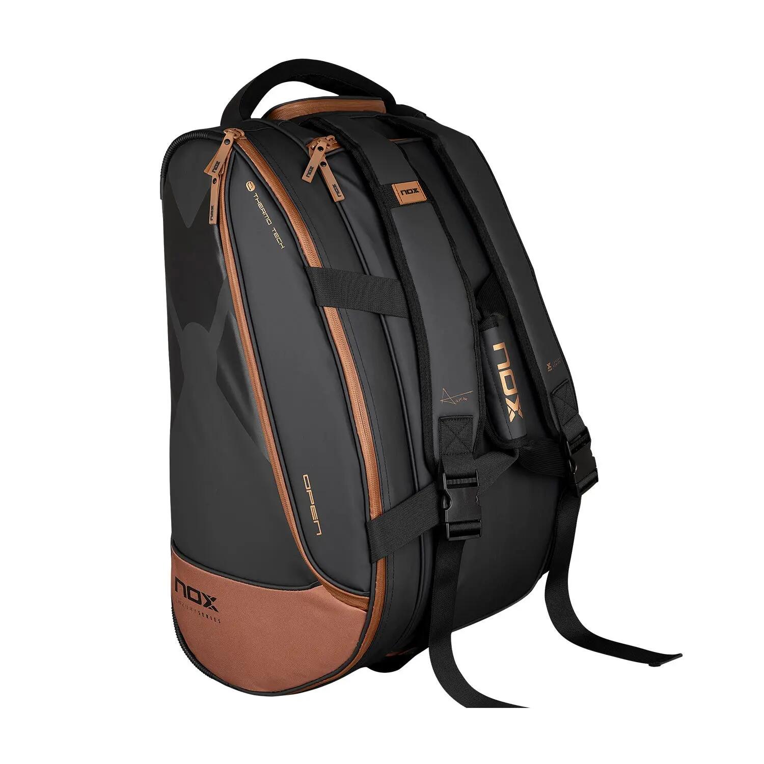 Saco de pádel Nox LUXURY OPEN SERIES PRETO/castanho 4/7