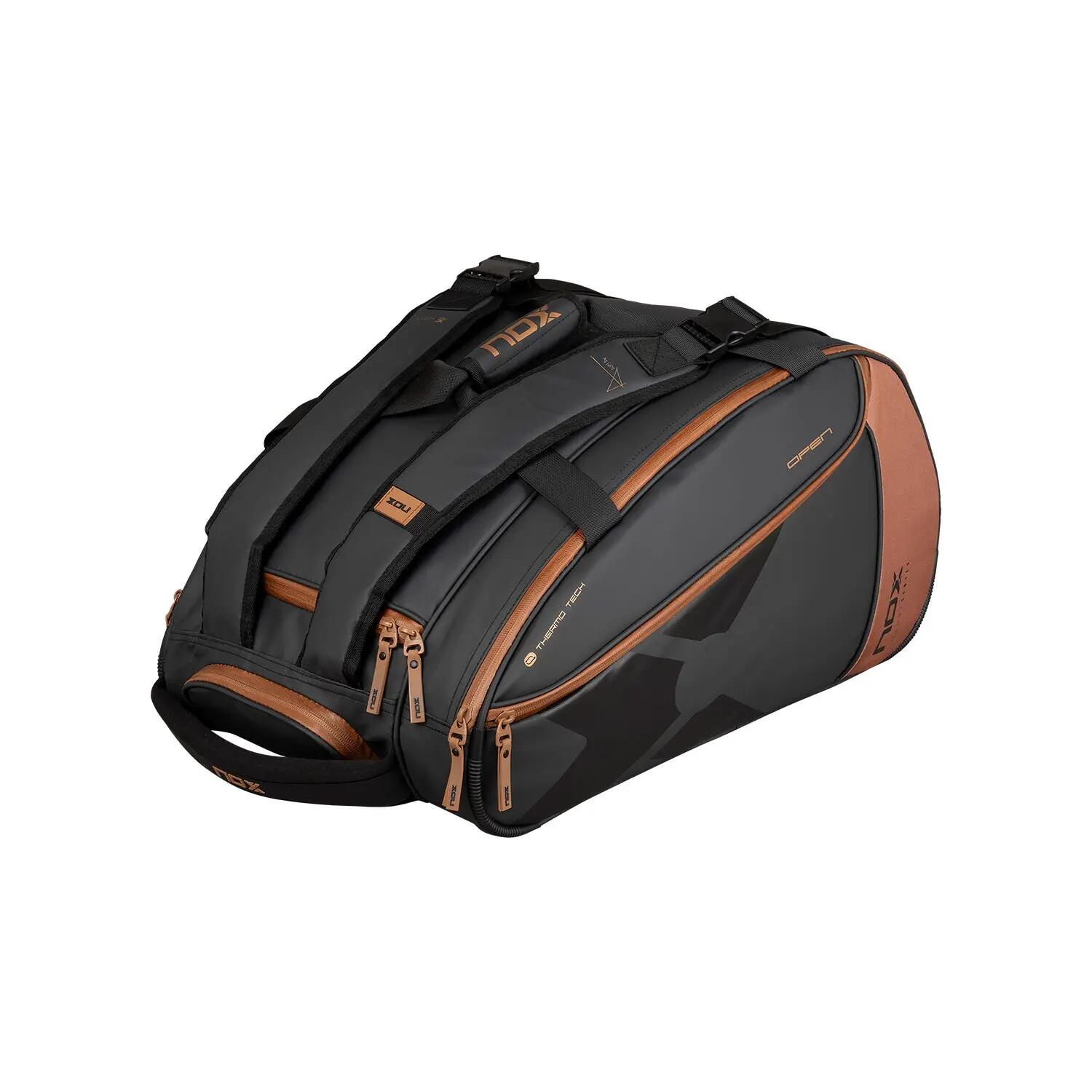 Saco de pádel Nox LUXURY OPEN SERIES PRETO/castanho 3/7