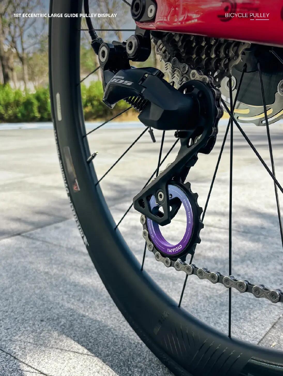 Cyklistická kladka přehazovačky CYCLAMI E35 18T 9/9