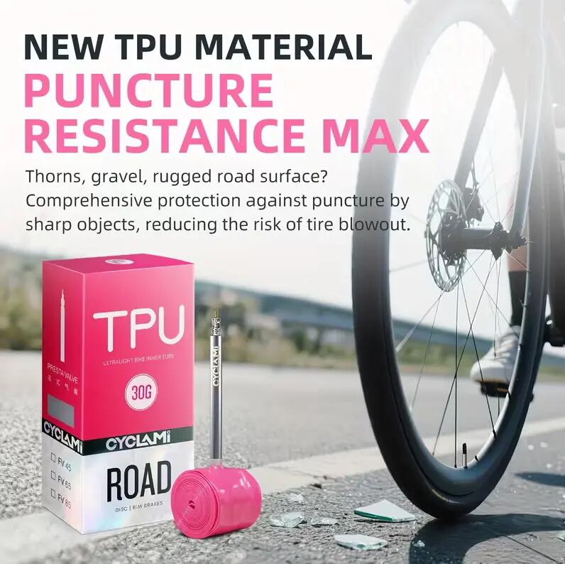 Ultralehká cyklistická TPU duše CYCLAMI 700C 18–32C - 30 g 4/10