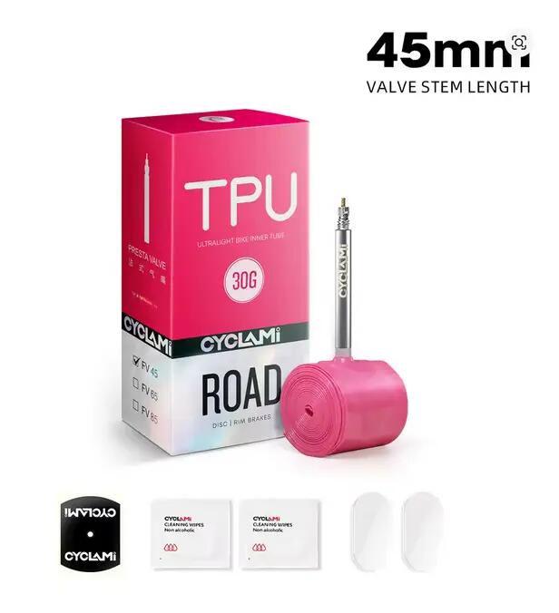 Ultralehká cyklistická TPU duše CYCLAMI 700C 18–32C - 30 g 7/10