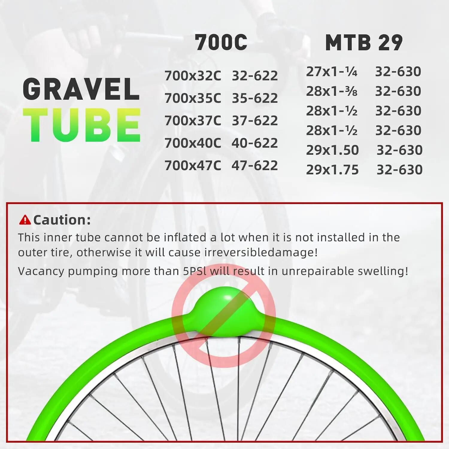 Ultralehká cyklistická TPU duše CYCLAMI gravel 700C 32–47C - 50 g 3/8