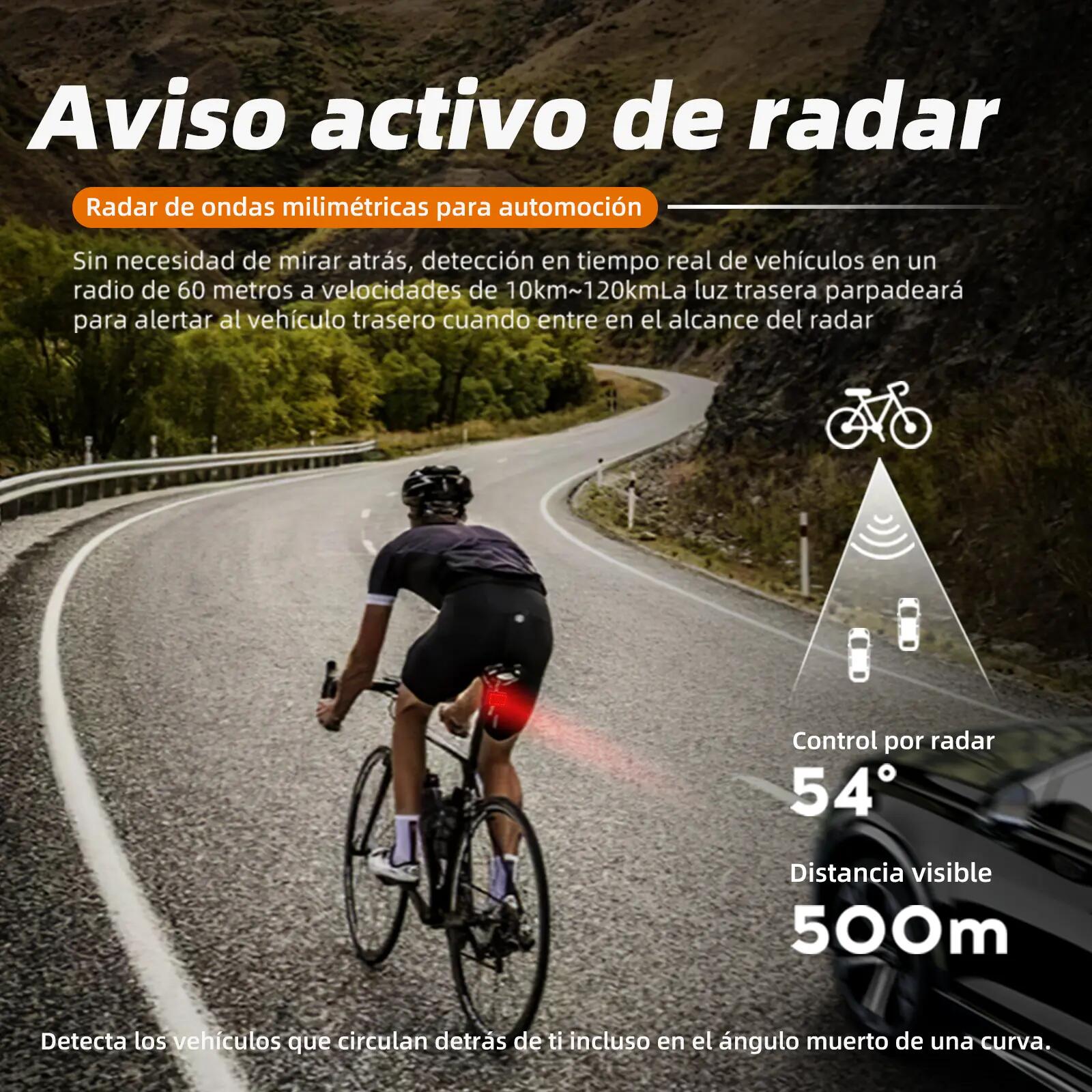 Zadní světlo s radarem na kolo CYCLAMI RT02 4/10