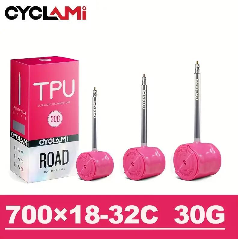 Ultralehká cyklistická TPU duše CYCLAMI 700C 18–32C - 30 g 3/10