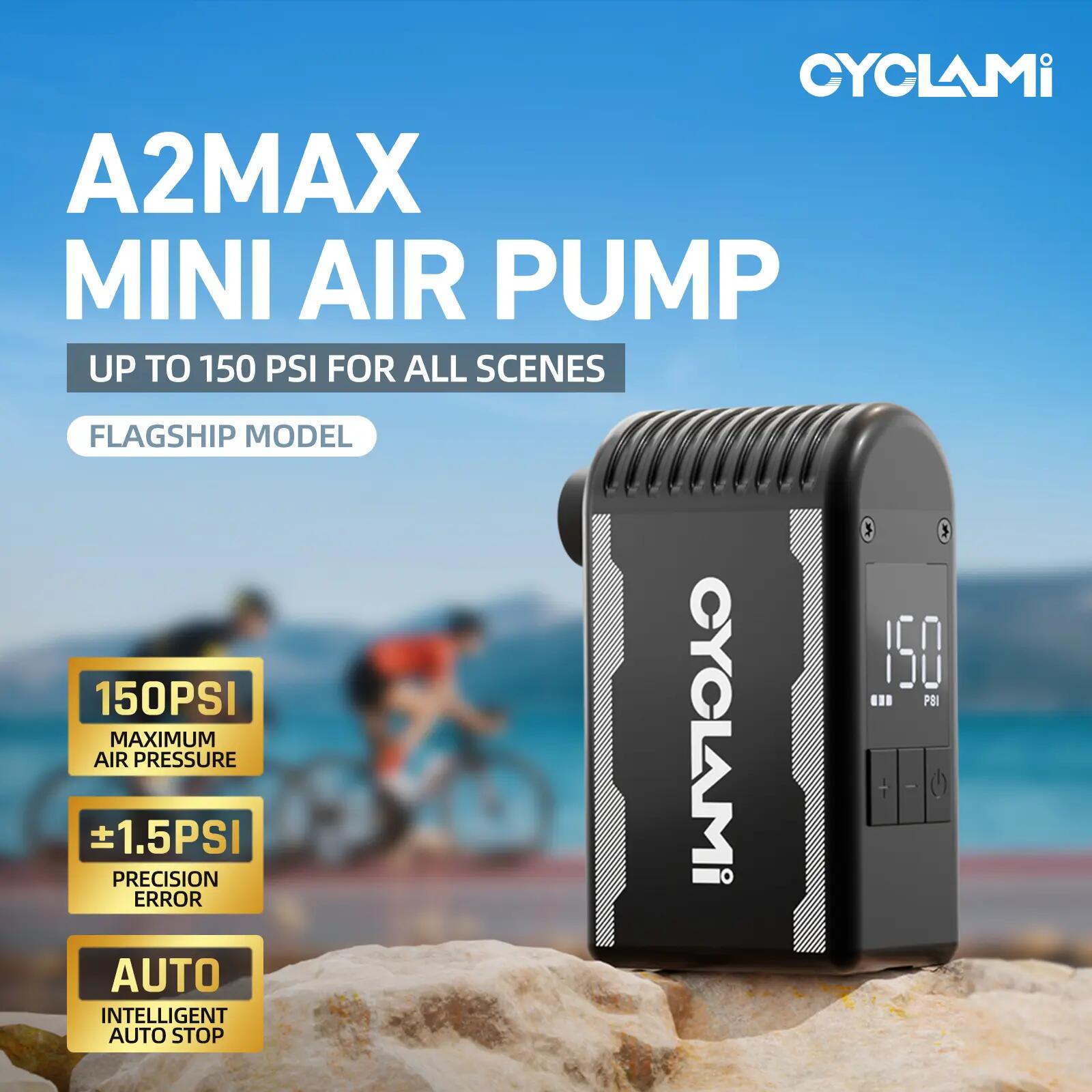 Elektrická cyklistická pumpička CYCLAMI A2 Max 150 PSI 2/10