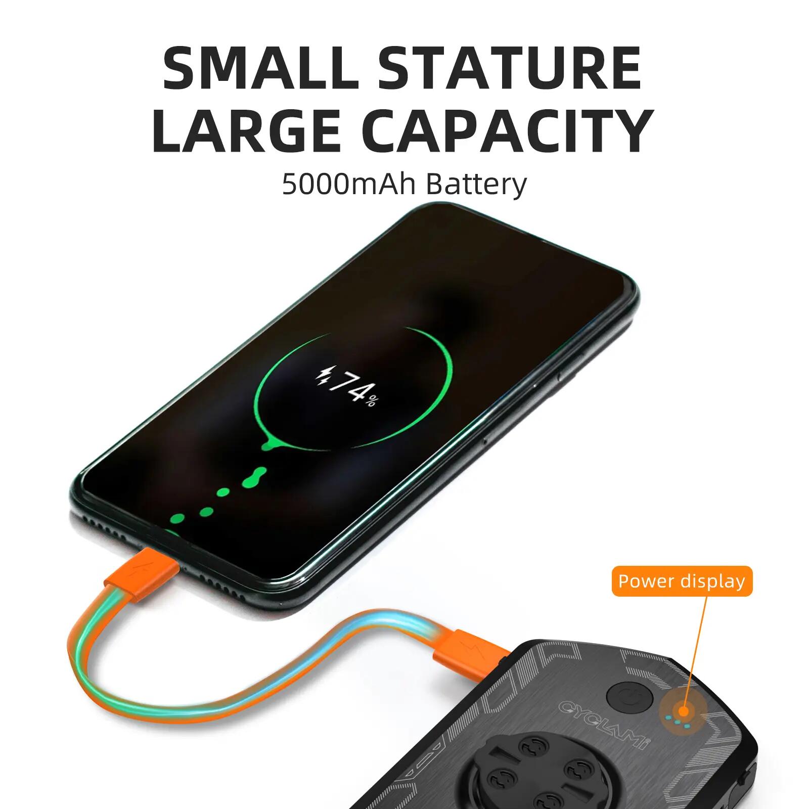 Přední denní světlo a powerbanka CYCLAMI RVL01 5000 mAh 2/8