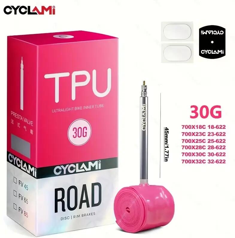 Ultralehká cyklistická TPU duše CYCLAMI 700C 18–32C - 30 g 2/10