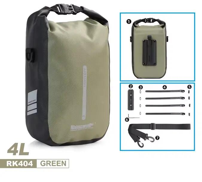 Brašna na kolo na vidlici Rhinowalk RK404GN 4 l 2/5