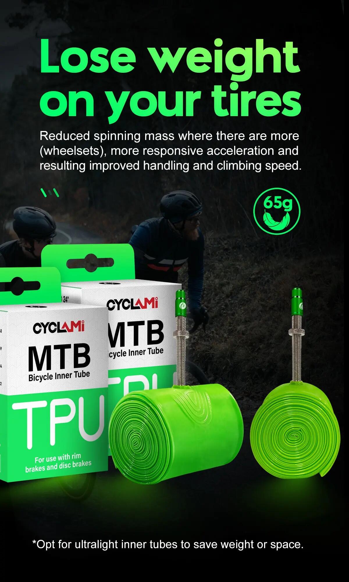 Ultralehká cyklistická TPU duše CYCLAMI MTB 29" 1.9–2.5 - 2 ks 10/10