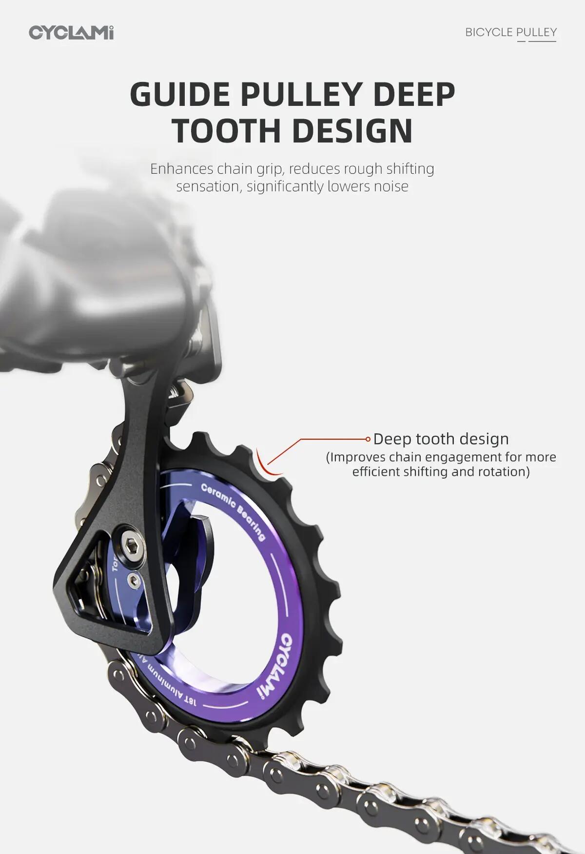 Cyklistická kladka přehazovačky CYCLAMI E35 18T 3/9