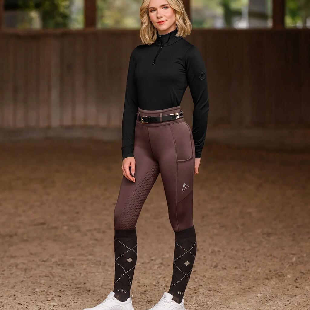Girls' full grip riding leggings ELT Ella