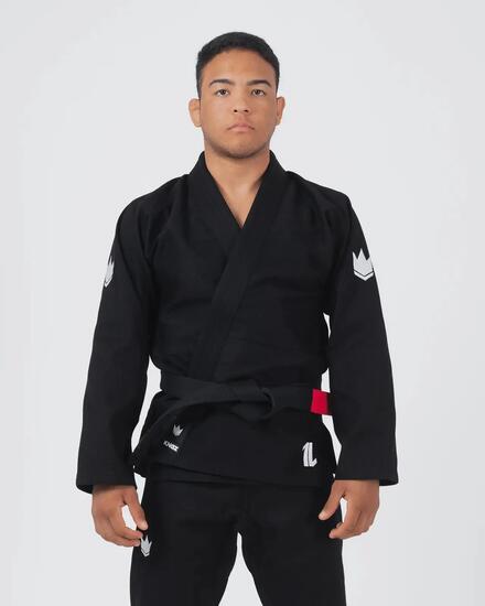 Kimono de jiu-jitsu brésilien noir 400 g coton perle The ONE V2 Kingz