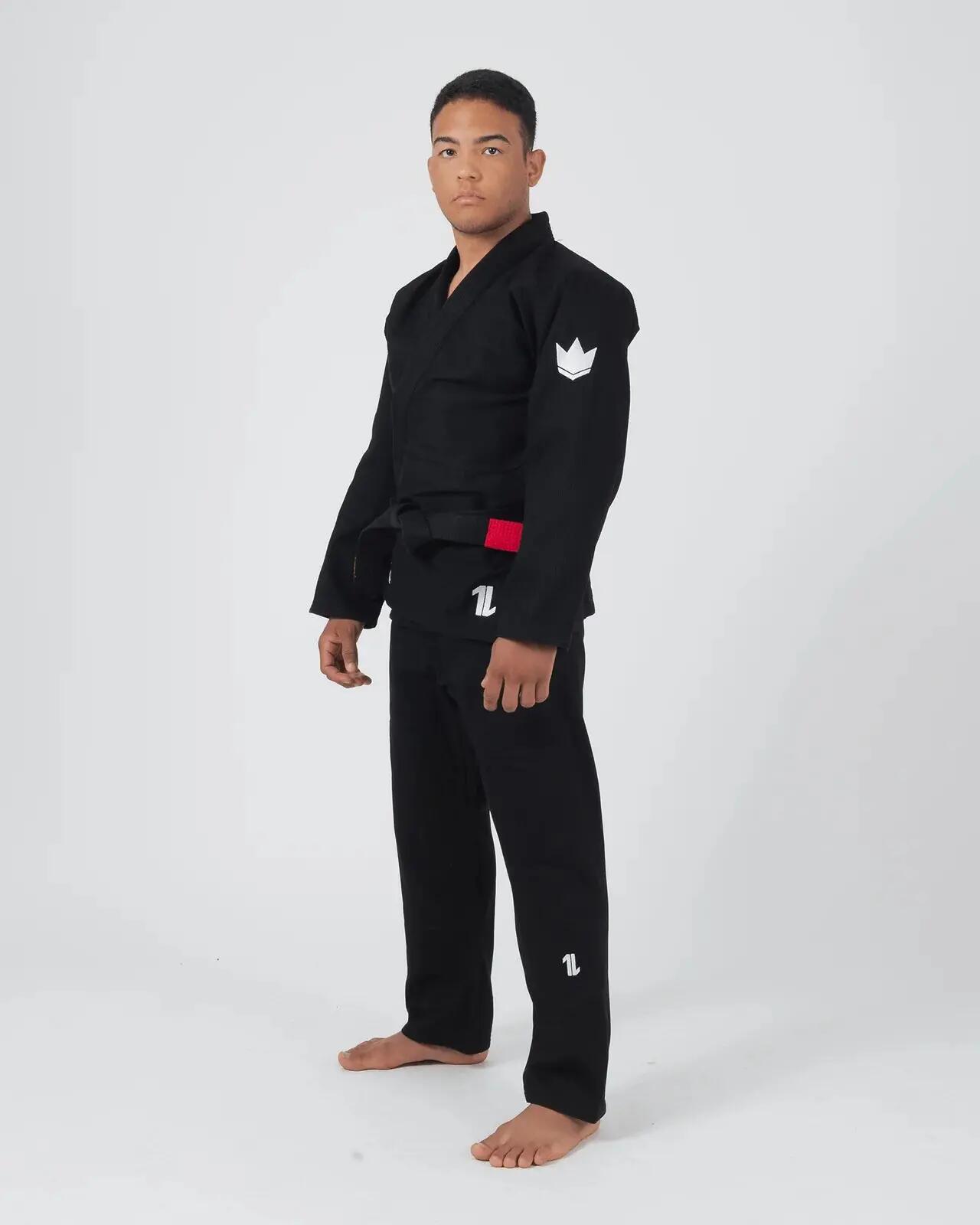 Kimono de jiu-jitsu brésilien noir 400 g coton perle The ONE V2 Kingz 8/9