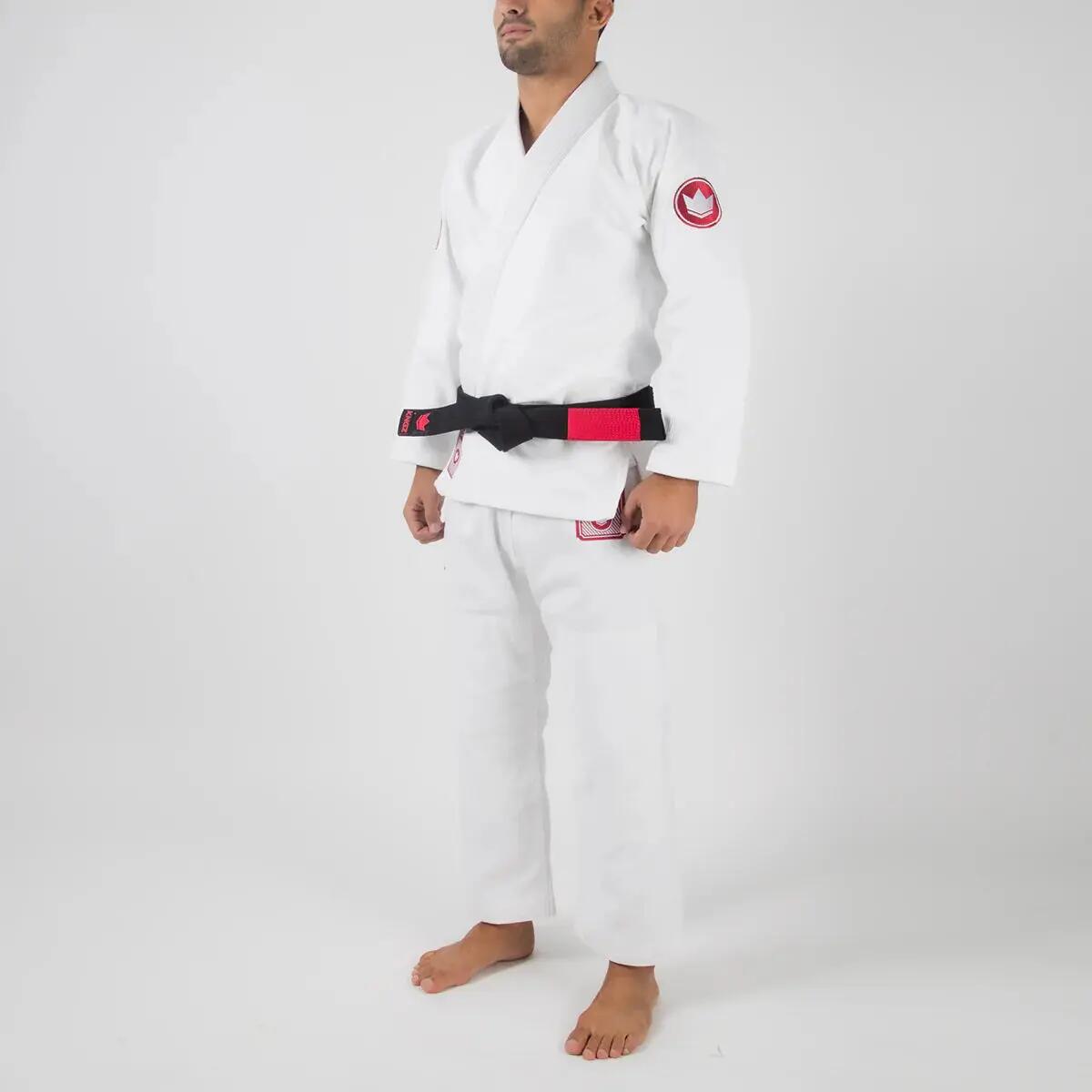 Kimono de jiu-jitsu brésilien blanc 450 g renforcé Classic 3.0 coupe H Kingz 4/5
